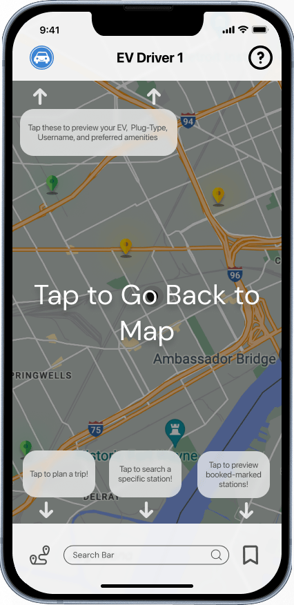 EV Flow Trip Intro screen