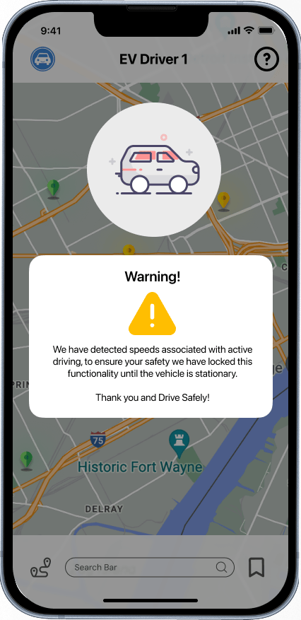 EV Flow Plan Trip screen